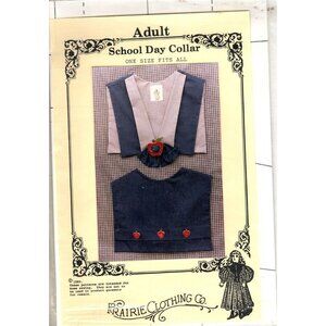 Prairie Clothing Company Adult School Day Collars Sewing Pattern 1989